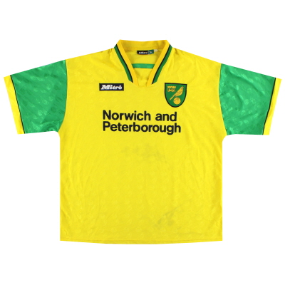 1996-97 Norwich City Mitre Maglia Home XL