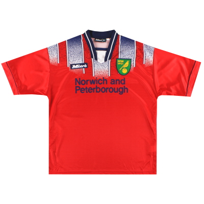 1996-97 Camiseta Norwich Mitre Visitante *Menta* L