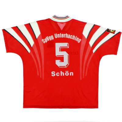 1996-97 SpVgg Unterhaching 경기 문제 셔츠 Schon # 5 XL