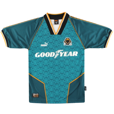 1996-97 выездная рубашка Wolves Puma M