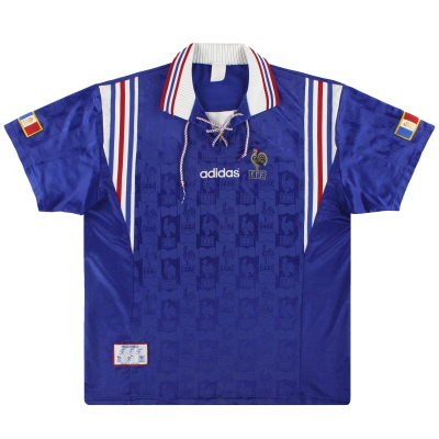 1996-98 Frankreich adidas Heimtrikot L.