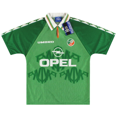 1996-98 Irlanda Umbro Maglia Home *con cartellini* M