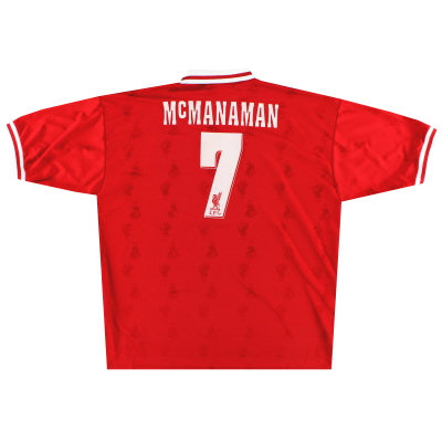 1996-98 Liverpool Reebok Home Shirt McManaman #7 XL