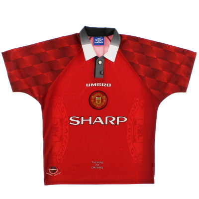 1996-98 Манчестер Юнайтед домашняя футболка Umbro Y
