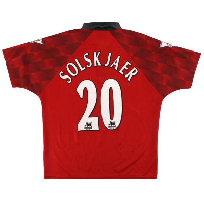 1996-98 Manchester United Umbro Home Shirt Solskjaer #20 L