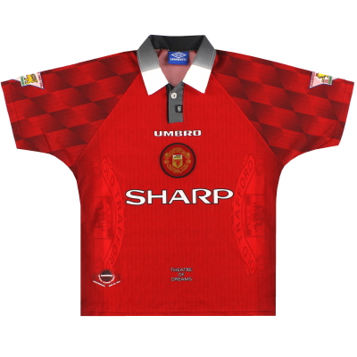 1996-98 Manchester United Umbro Home Shirt M 