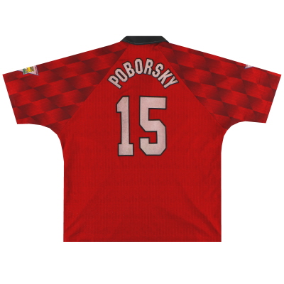 1996-98 Manchester United Umbro Thuisshirt Poborsky #15 XL