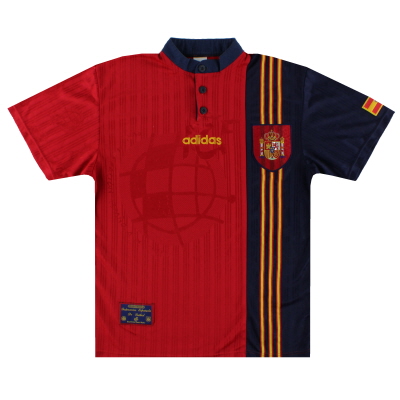 1996-98 Spanje adidas thuisshirt L