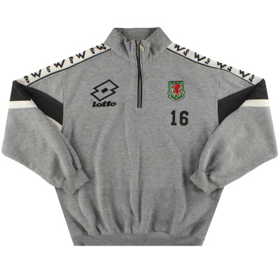 1996-98 Wales Lotto Player Issue 1/4 Zip Top #16 L 