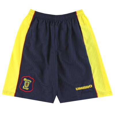 Pantalones cortos de visitante Umbro de Escocia 1996-99 * Mint * M