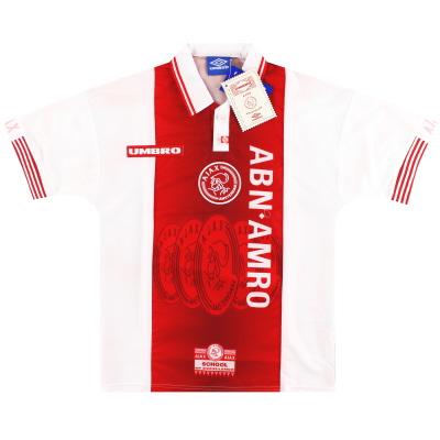 1997-98 Ajax Umbro thuisshirt *met kaartjes* M