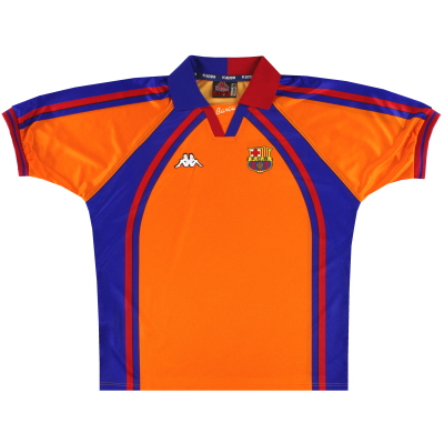 1997-98 Barcelona Kappa Camiseta Europea Visitante M