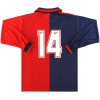 1997-98 Cagliari Reebok Player Issue Home Shirt #16 L/S M