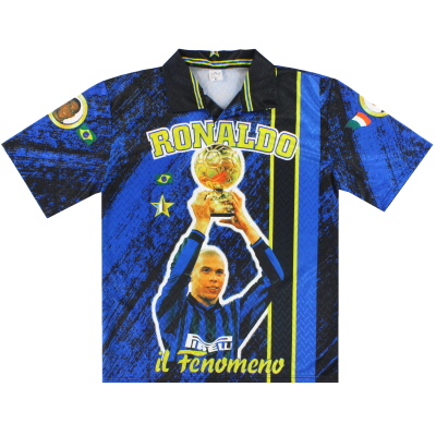 1997-98 Inter Milan Ronaldo Graphic Tee #10 *Mint* XL 