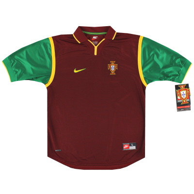 Camiseta de local Nike de Portugal 1997-98 * con etiquetas * L