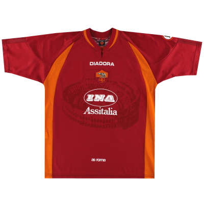 1997-98 Roma Diadora Home Shirt *As New* XL 