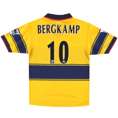 1997-99 Arsenal Nike Auswärtstrikot Bergkamp #10 S.Boys