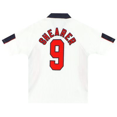 1997-99 Angleterre Umbro Home Shirt Shearer #9 Y