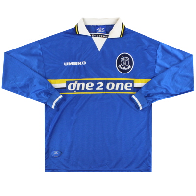 1997-99 Baju Kandang Everton Umbro L/S XXL