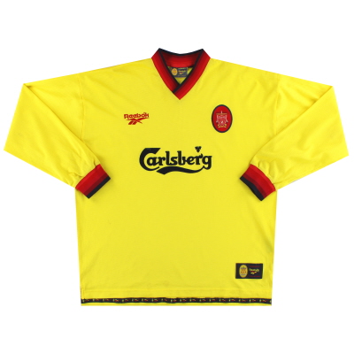 1997-99 Liverpool Reebok Auswärtstrikot *Minze* L/S XL