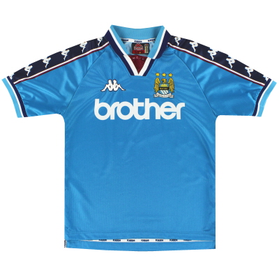1997-99 Manchester City Kappa Home Shirt L.Boys