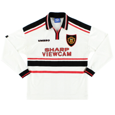 1997-99 Manchester United Away Shirt L/S XL 