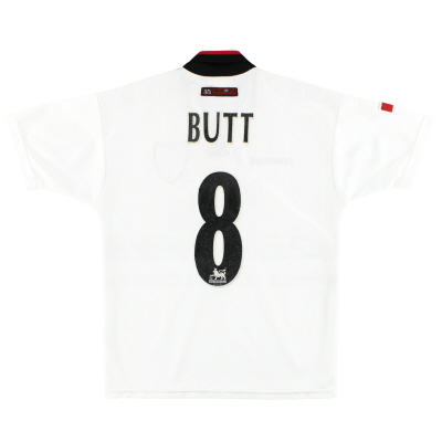 1997-99 Camiseta de visitante de Manchester United Umbro Butt # 8 L.Boys