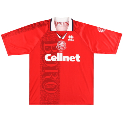 1997 Middlesbrough Errea 'F.A. Cup Finalists' Home Shirt *Mint* XL