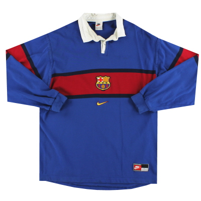 1998-00 Barcelona Nike Polo Shirt L/S XL 
