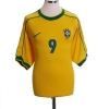 1998-00 Brazil Home Shirt Ronaldo #9 L