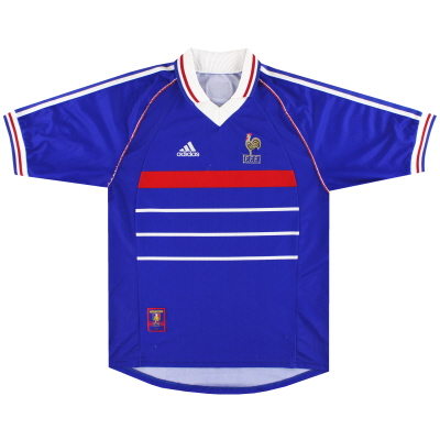 1998-00 프랑스 아디다스 홈 셔츠 L