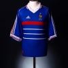 1998-00 France Home Shirt Zidane #10 L