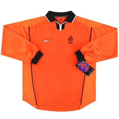 1998-00 Holland Nike Player Issue Heimtrikot L/S *mit Etiketten* XL