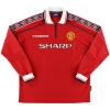 1998-00 Manchester United Home Shirt Beckham #7 L/S XL