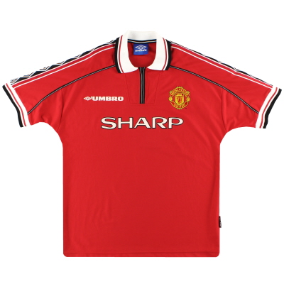 1998-00 Manchester United Umbro Home Shirt M 