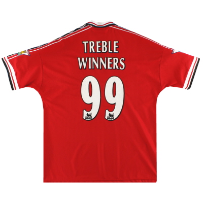 1998-00 Manchester United Umbro Home Shirt Treble Winners #99 XL