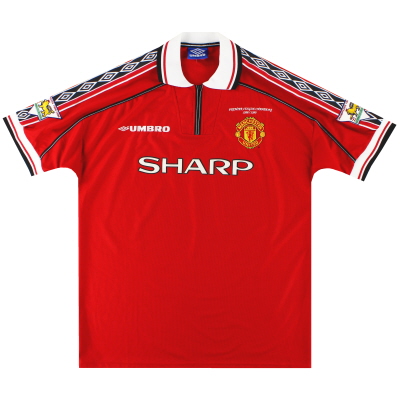 1998-00 Manchester United Umbro 'Champions' Kaos Kandang XL