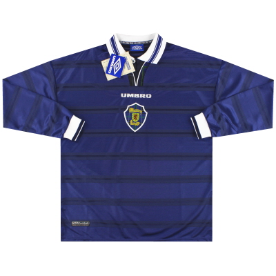 1998-00 Ecosse Umbro Home Shirt L/S *avec étiquettes* XL