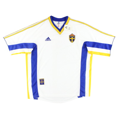 1998-00 스웨덴 아디다스 어웨이 셔츠 *태그 포함* L