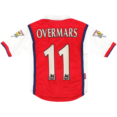 1998-99 Arsenal Nike thuisshirt Overmars #11 S.Boys