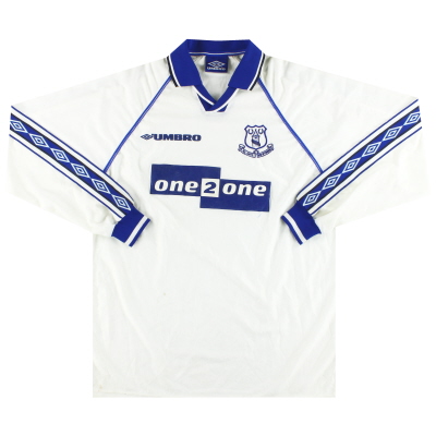 1998-99 Everton Umbro Away Shirt L/S XL 