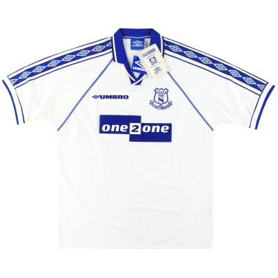 Camiseta visitante del Everton Umbro 1998-99 *con etiquetas* XL