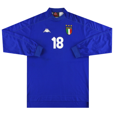 Camiseta de local de Italia Match Issue 1998-99 n.º 18 L/S XL