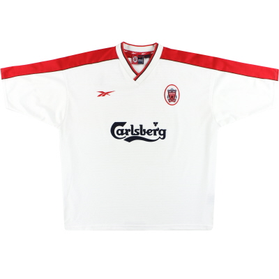 Camiseta de visitante del Liverpool Reebok 1998-99 *Menta* S