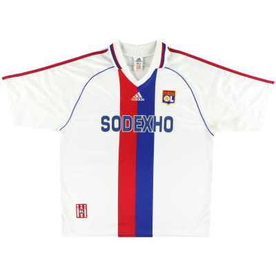 1998-99 Lyon adidas Kemeja Kandang XL