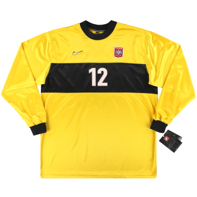 1998-99 Pologne Maillot de gardien de but Nike Match Issue # 12 * w / tags * XXL