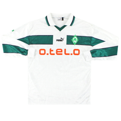 1998-99 Pemain Puma Werder Bremen Mengeluarkan Baju Tandang L/S *Seperti Baru* L