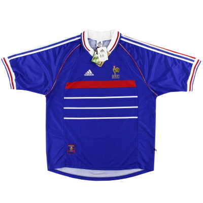 1998 프랑스 아디다스 홈 셔츠 * w / tags * XL