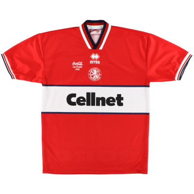 1998 Middlesbrough Errea 'Coca-Cola Cup Finalist' Home Shirt XL