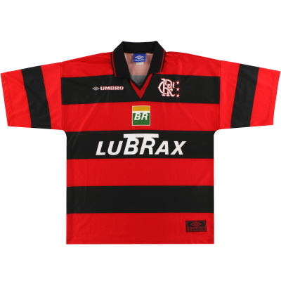 1999-00 Camiseta de local Flamengo Umbro # 11 * Menta * XL